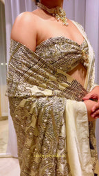 Vamika | Handcrafted Ajrakh Couture Saree