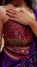 Jhalak | Handcrafted Ajrakh Couture Saree