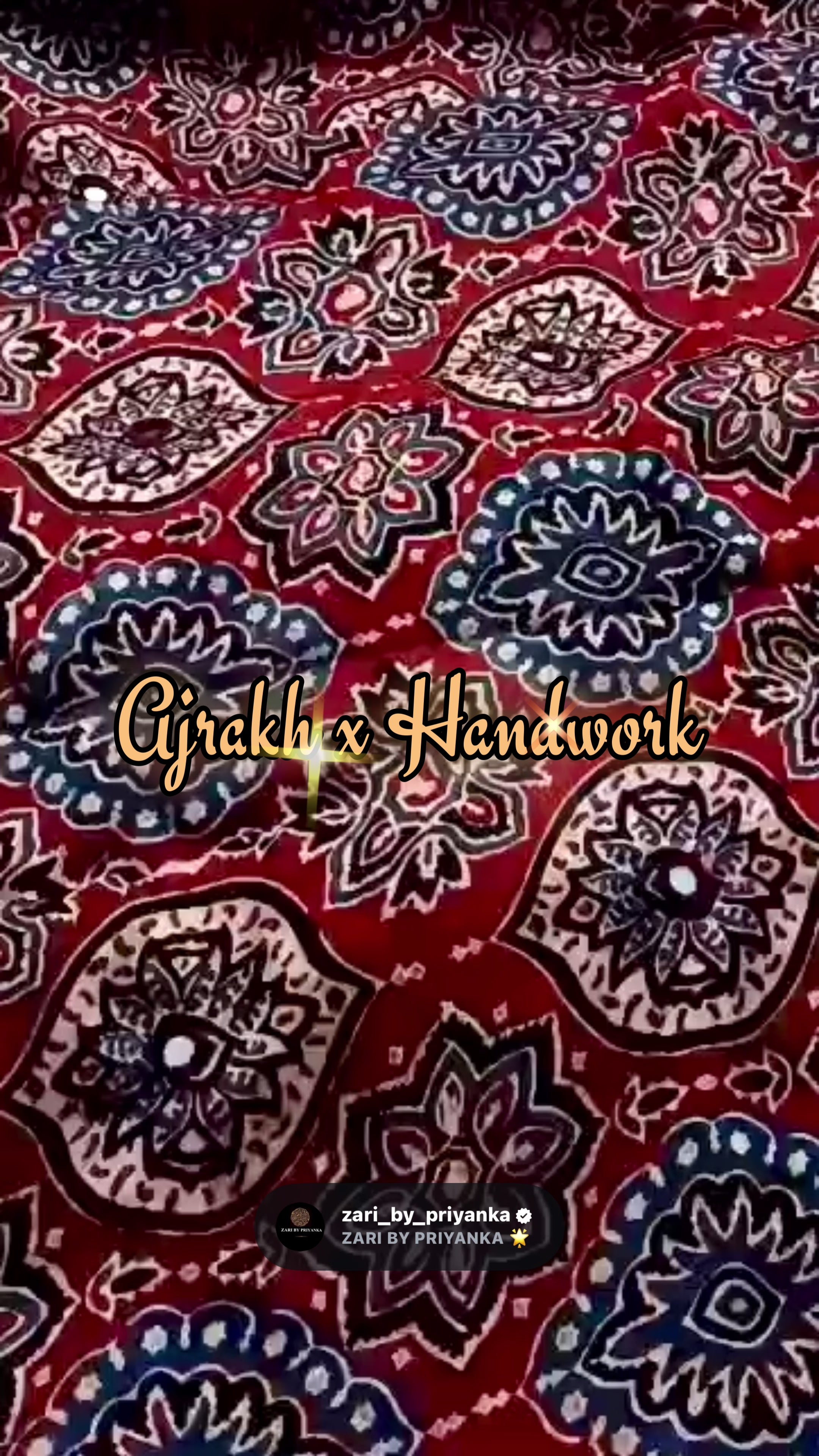 Traya - Pure Modal Ajrakh Mirror Saree