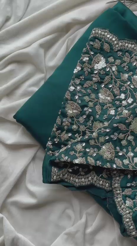 Lata - Soft Space Silk Designer Ready to Wear Saree