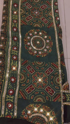 Sravti - Designer Ajrakh Handworked Saree