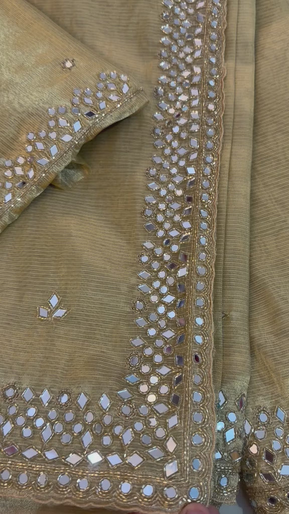 Sadaf – Tissue saree with handwork