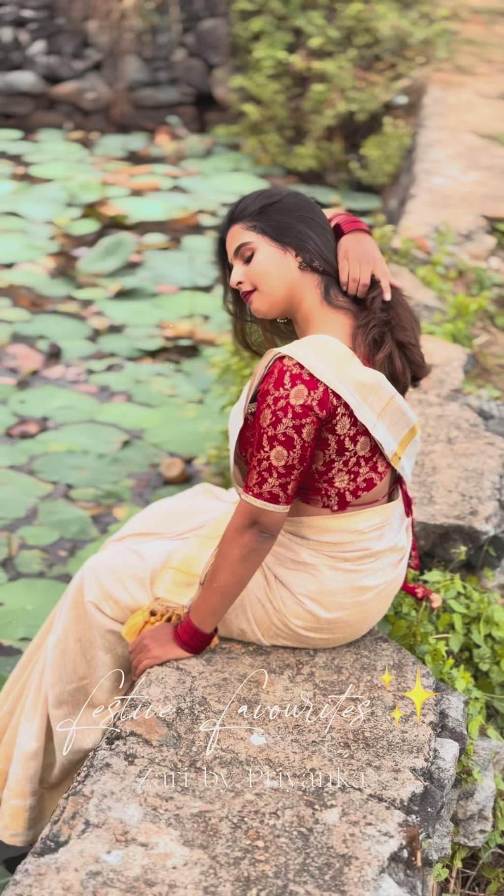 Posh - Gold Tissue Soft Linen Saree