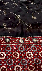 Rudrani | Handcrafted Ajrakh Couture Saree
