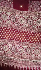 Jumka | Handcrafted Ajrakh Couture Saree [Ready to Dispatch]
