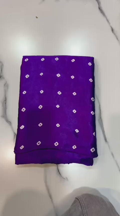Misha - Pure Gajji Silk Bandej Saree