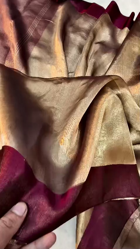 Tamra - Pure Gold Tissue Saree