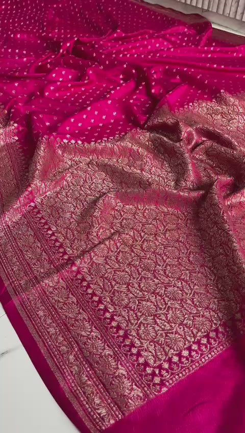 Shree-Pure Khaddi Crepe Chiffon Saree