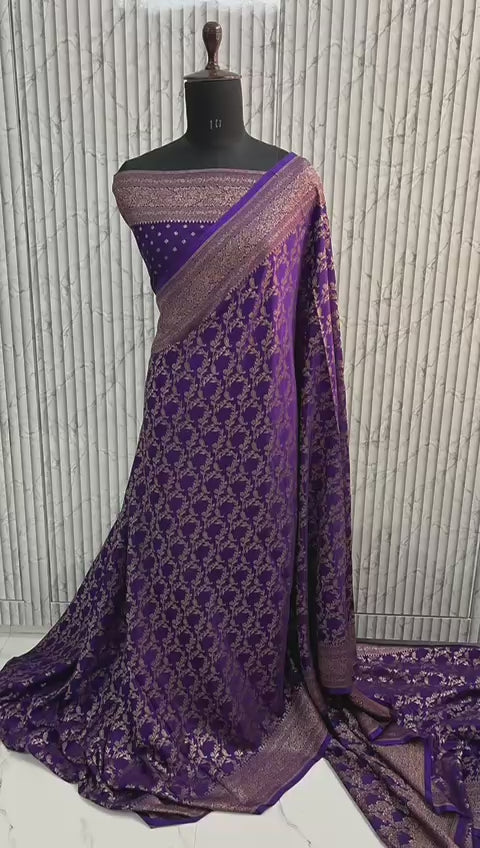 Buma-Pure Khaddi Crepe Chiffon Saree