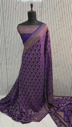 Buma-Pure Khaddi Crepe Chiffon Saree