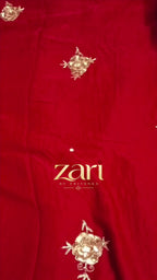 Marina | Handcrafted Ajrakh Couture Saree [Ready to dispatch]